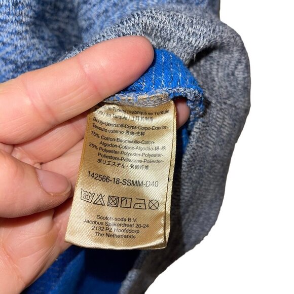 Scotch And Soda Mens Sweatshirt Size XL Blue Cotton Blend Knit Crew Neck - Picture 5 of 9